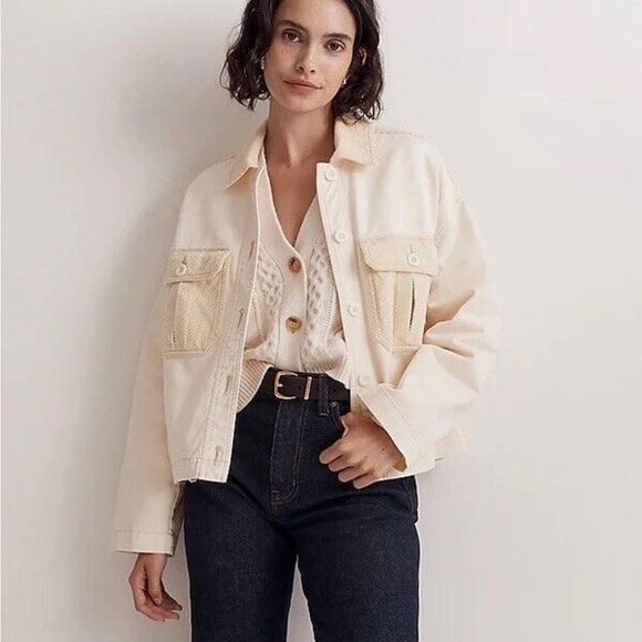 Madewell Chino Boxy Shirt-Jacket New Size S Small - Picture 9 of 10